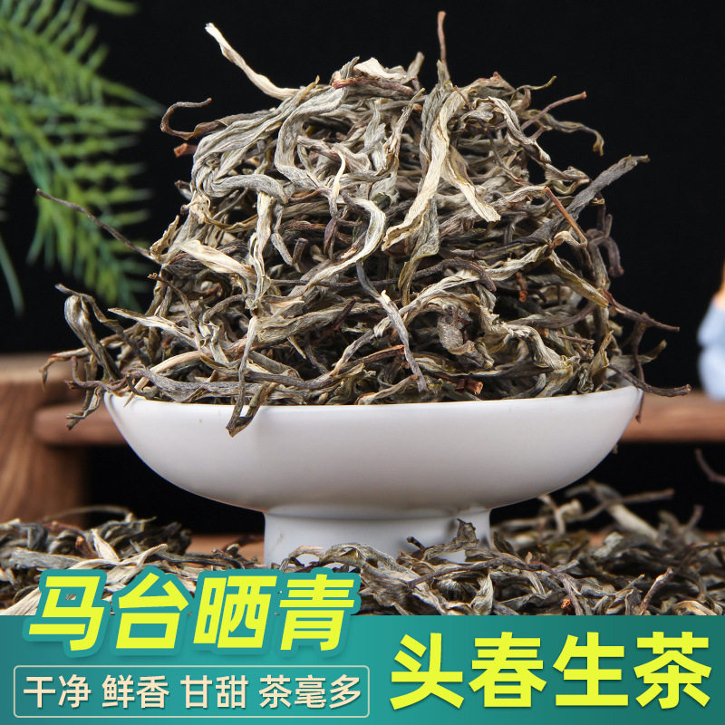 云南大叶种普洱茶叶生茶老树散茶马台岩茶晒青乔木大树生普