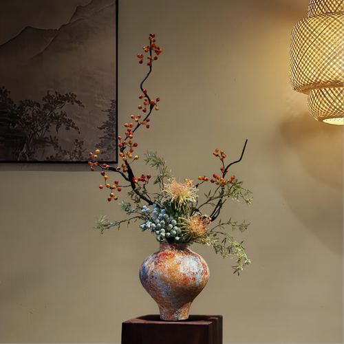 禅意新中式宋韵美学花瓶花艺