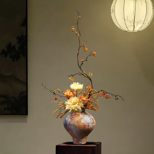 宋风禅意陶瓷花瓶新中式客厅摆件