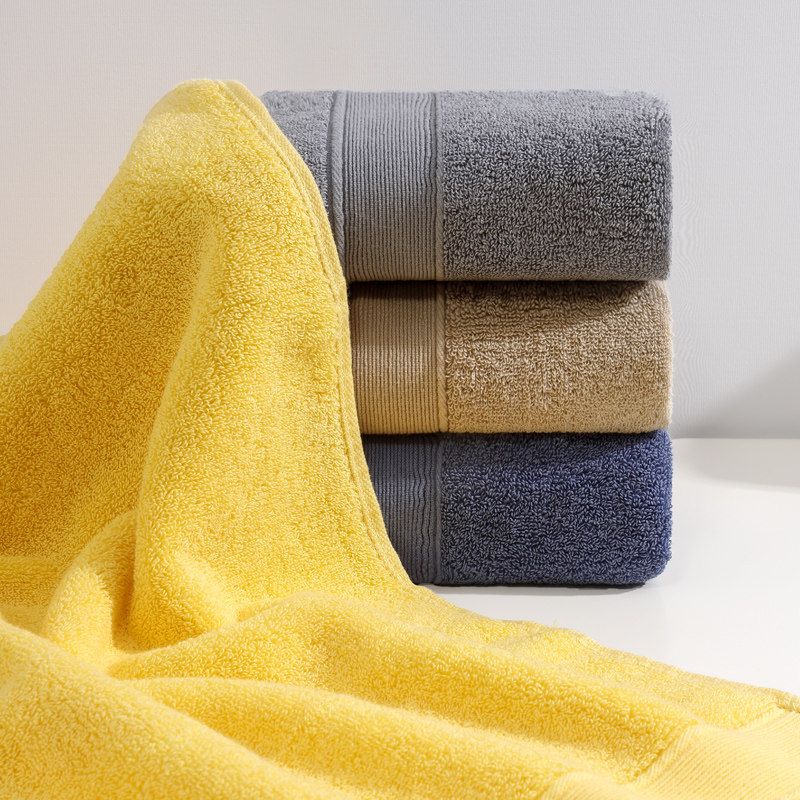 毛巾纯棉洗脸家用成人男女洗澡全棉吸水不掉毛纯色擦头发速干柔软