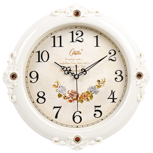 康巴丝欧式钟表 挂钟 客厅时尚创意静音大挂表现代时钟大石英钟表