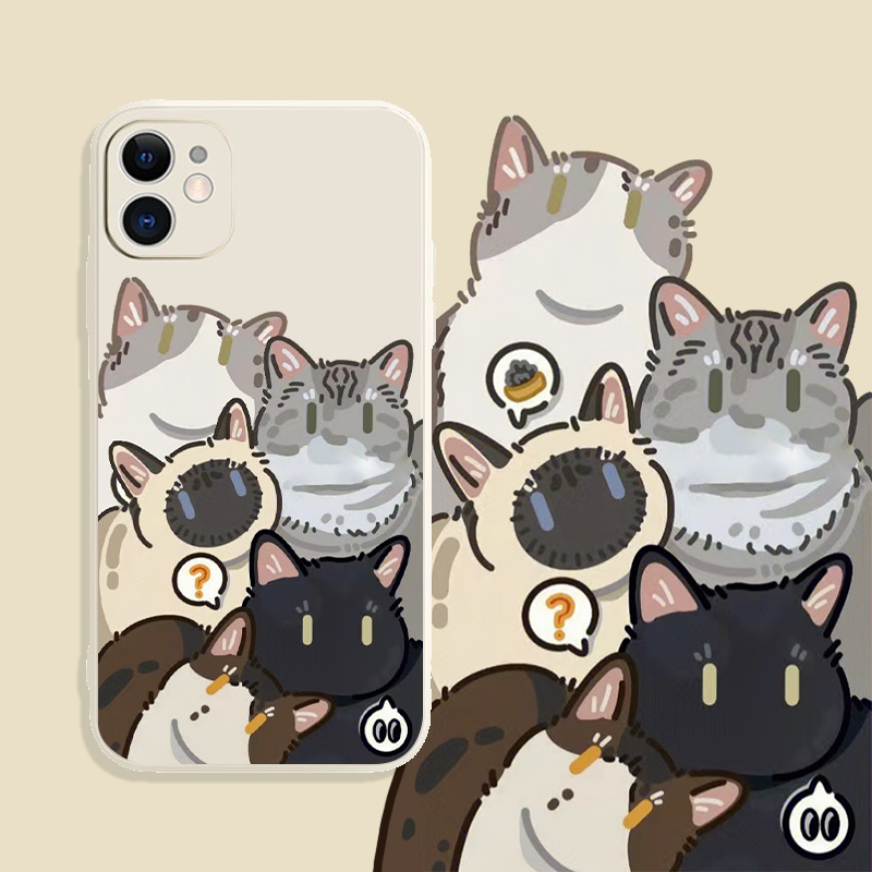 手绘疑问猫咪适用于华为nova11pro手机壳mate50畅享10plus荣耀80se