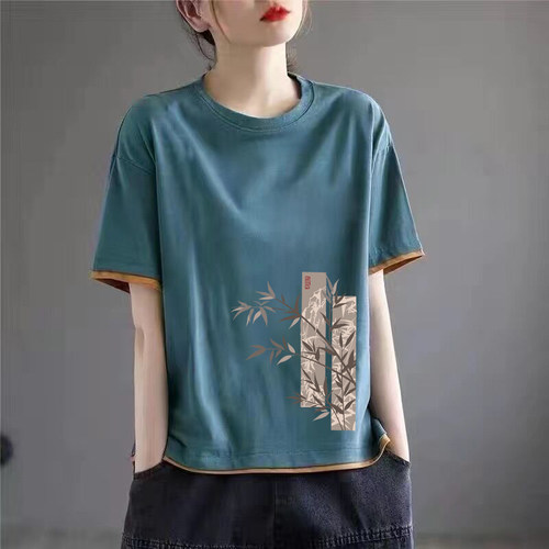 外贸出口100%纯棉休闲T恤上衣