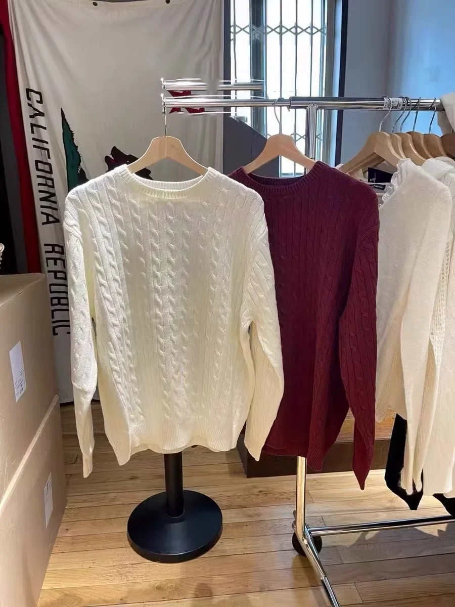 Brandy Girl美式复古圆领麻花针织衫套头毛衣bm风宽松休闲上衣女,女装/女士精品,毛衣,淘宝优惠券,粉丝福利购,淘宝优惠卷