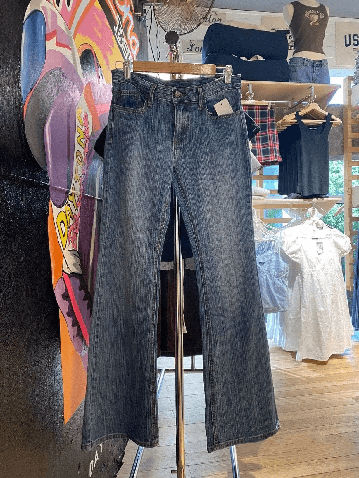 Brandy Girl美式复古低腰微喇阔腿牛仔裤bm显身材修饰腿型长裤女,女装/女士精品,牛仔裤,淘宝优惠券,粉丝福利购,淘宝优惠卷