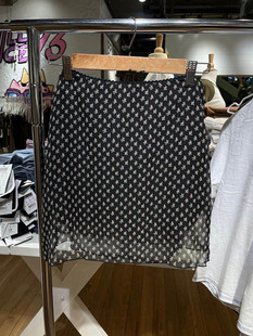 Brandy Girl新款复古碎花网纱小短裙bm风花边高腰包臀半身裙女