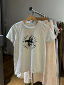 Brandy 简约百搭上衣 T恤bm修身 Girl美式 复古骑士骑马字母印花短袖