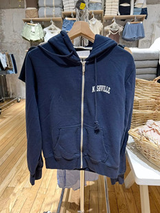 卫衣bm高腰外套女 复古NASHVILLE字母印花连帽开衫 Brandy Girl美式