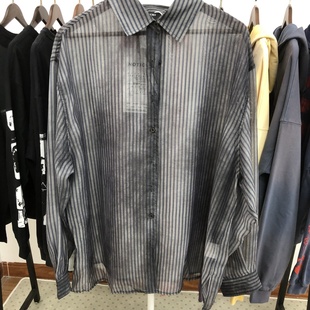 ERD忧郁的富二代 25ss做旧慵懒风衬衫男女宽松百搭衬衣明星同款潮