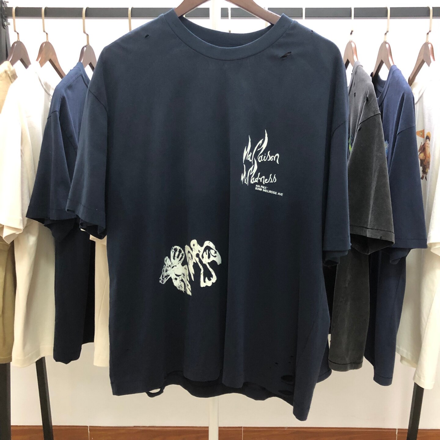 Paly Hollywood FW26 限定胶囊系列洗水做旧复古短袖T恤 男女潮