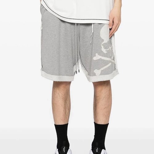MASTERMIND骷髅刺绣重磅350克重超大廓形宽松暗黑潮流休闲MMJ短裤