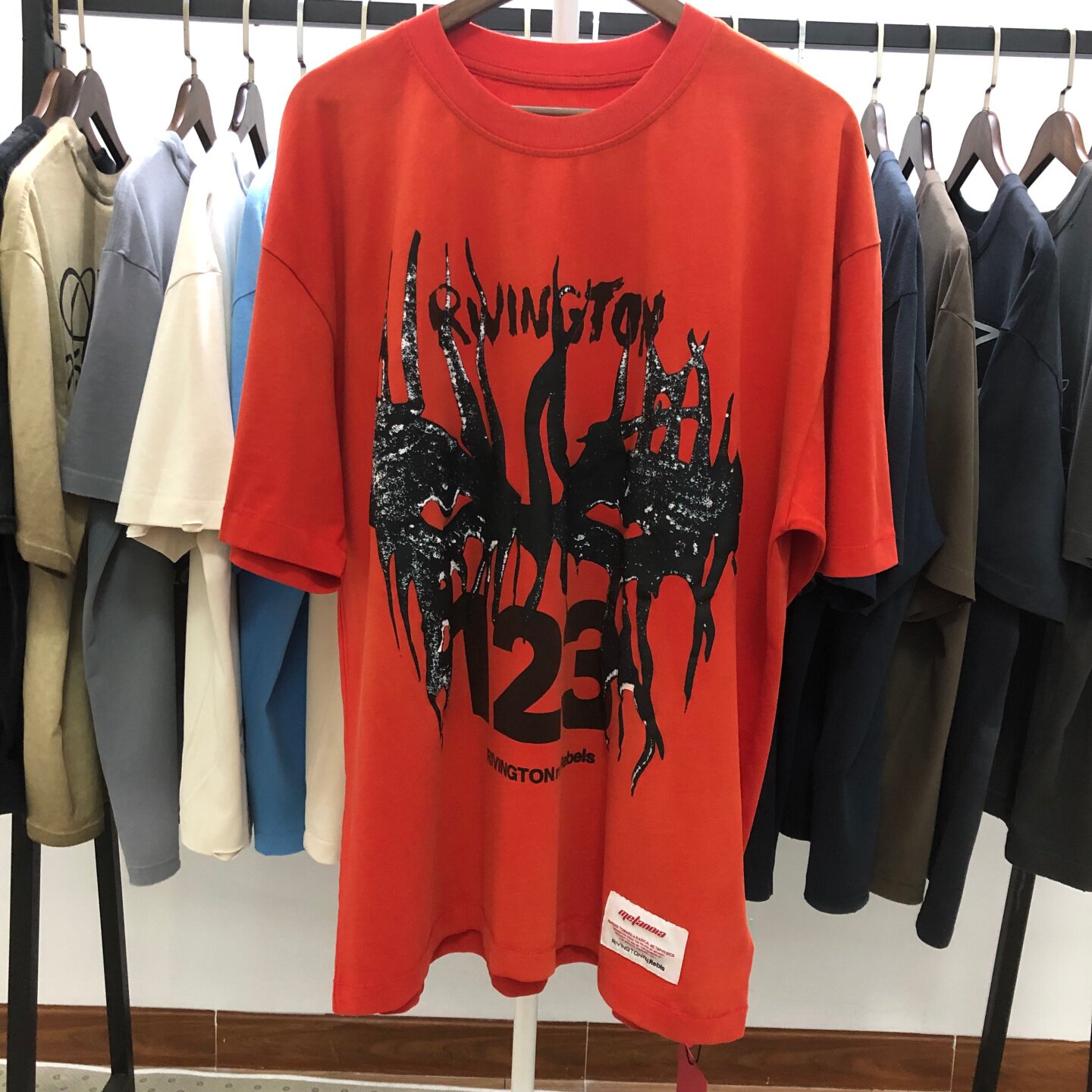 美式潮牌RRR123新款26SS糟糕的CVA橘红水洗复古做旧宽松T恤短袖男