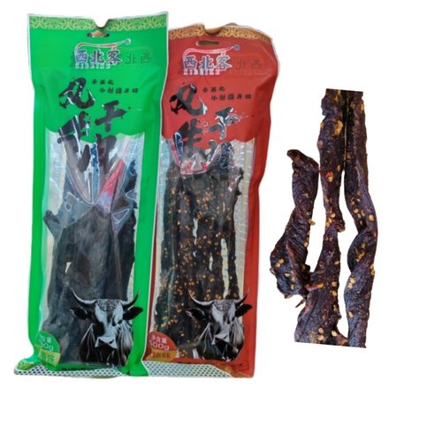 西北客风干牛肉麻辣味原味500g长条新疆特产牛肉干袋装零食真牛肉