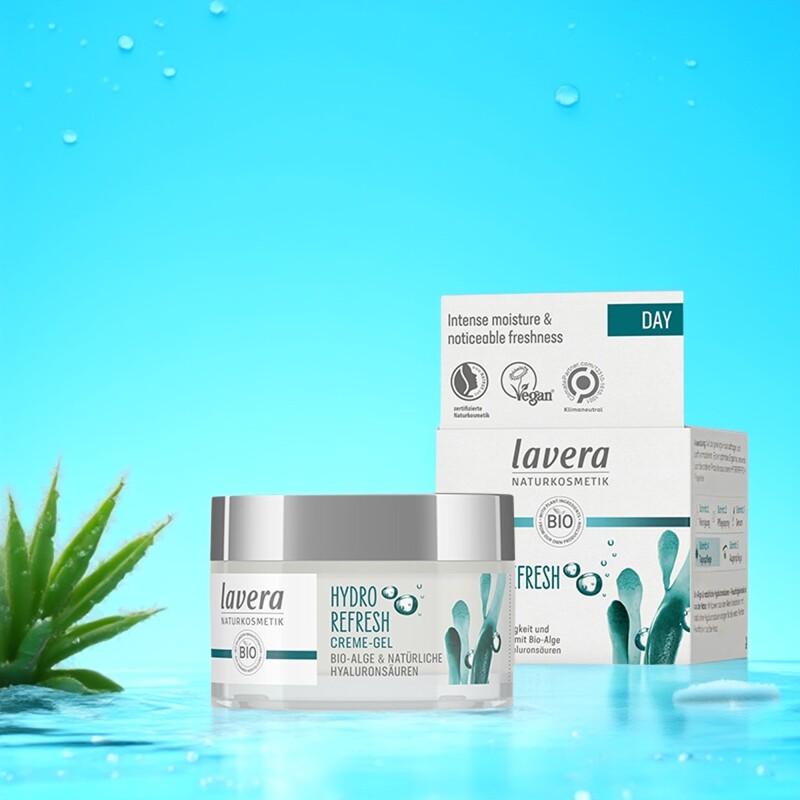 有机拉薇lavera海藻玻尿酸水感保湿霜 清爽不油腻乳液补水面霜
