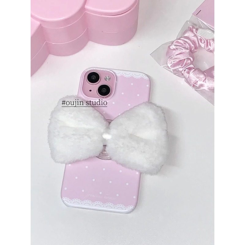 韩系ins甜美可爱少女公主粉嫩波点菲林壳法式毛绒大蝴蝶结支架适用iphone16promax/15/14/13/12苹果保护套,3C数码配件,手机保护套/壳,淘宝优惠券,粉丝福利购,淘宝优惠卷