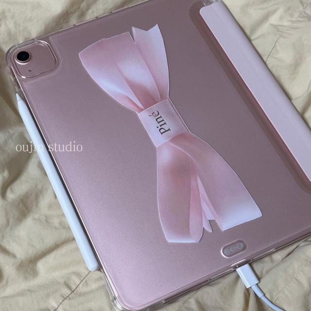 韩系ins芭蕾丝带少女粉色保护壳