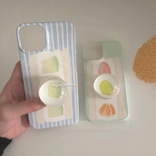清新水果插画可爱气质菲林苹果壳