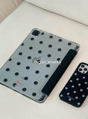 个性简约黑色波点ipad保护壳苹果