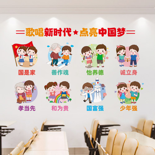 教室文化墙贴画装饰布置