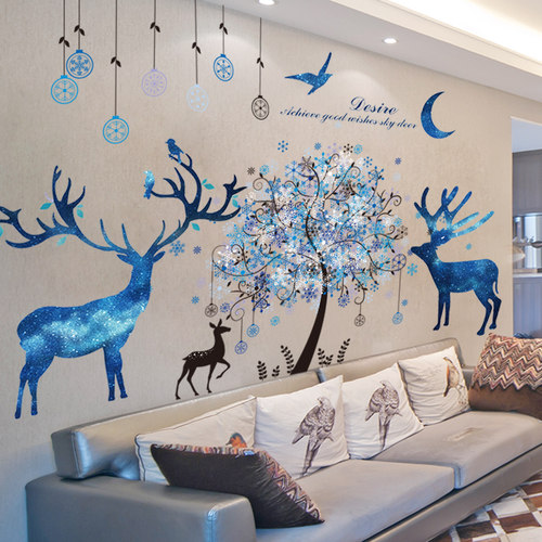 客厅沙发遮瑕疵贴画电视背景墙