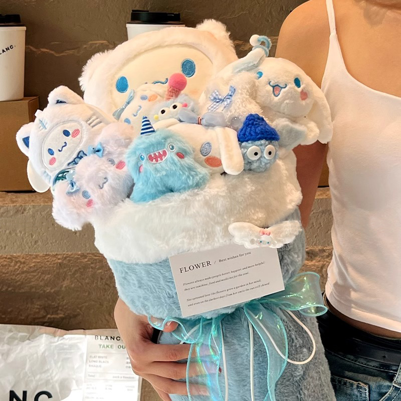 玉桂狗玩偶花束送女朋友情人节生日礼物公仔娃娃儿童礼物毕业礼物