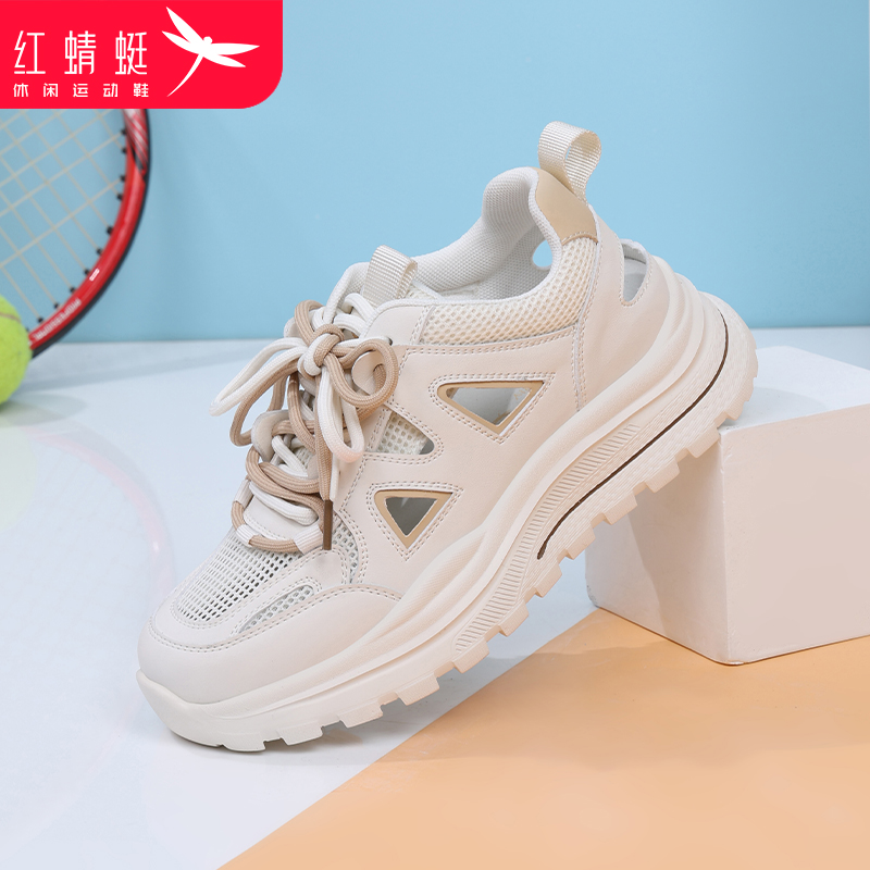 红蜻蜓罗马鞋包头运动