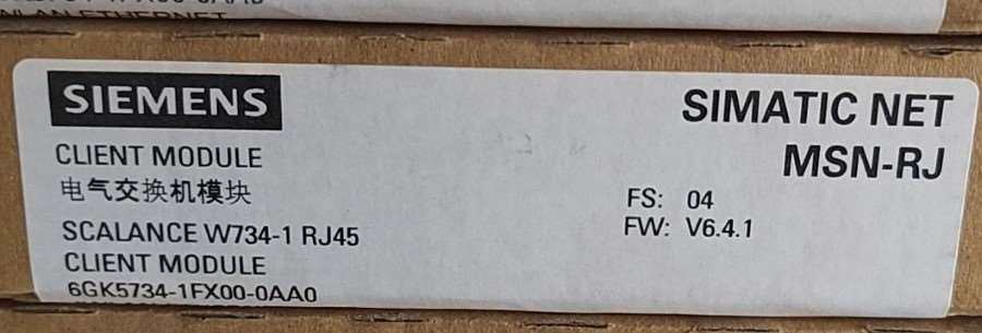 6GK5734-1FX00-0AA0西门子客户端W734