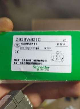 施耐德ZB2BWB31C带绿色LED灯带1常开触点按