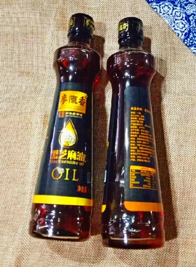 多省包邮安徽安庆麦陇香黑芝麻油350ml*2瓶芝麻香油家乡味道