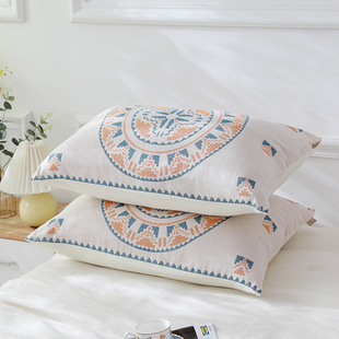 2026新款ins日式三层纯棉纱布枕套48*74一对装枕头套48cmx74cm