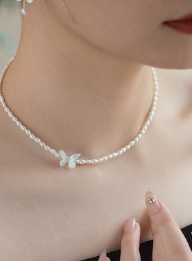 轻奢原创锁骨链珍珠锁骨链
