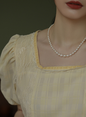 JUNJUN自制渐变大小淡水珍珠项链毛衣链锁骨链塔链s925银扣