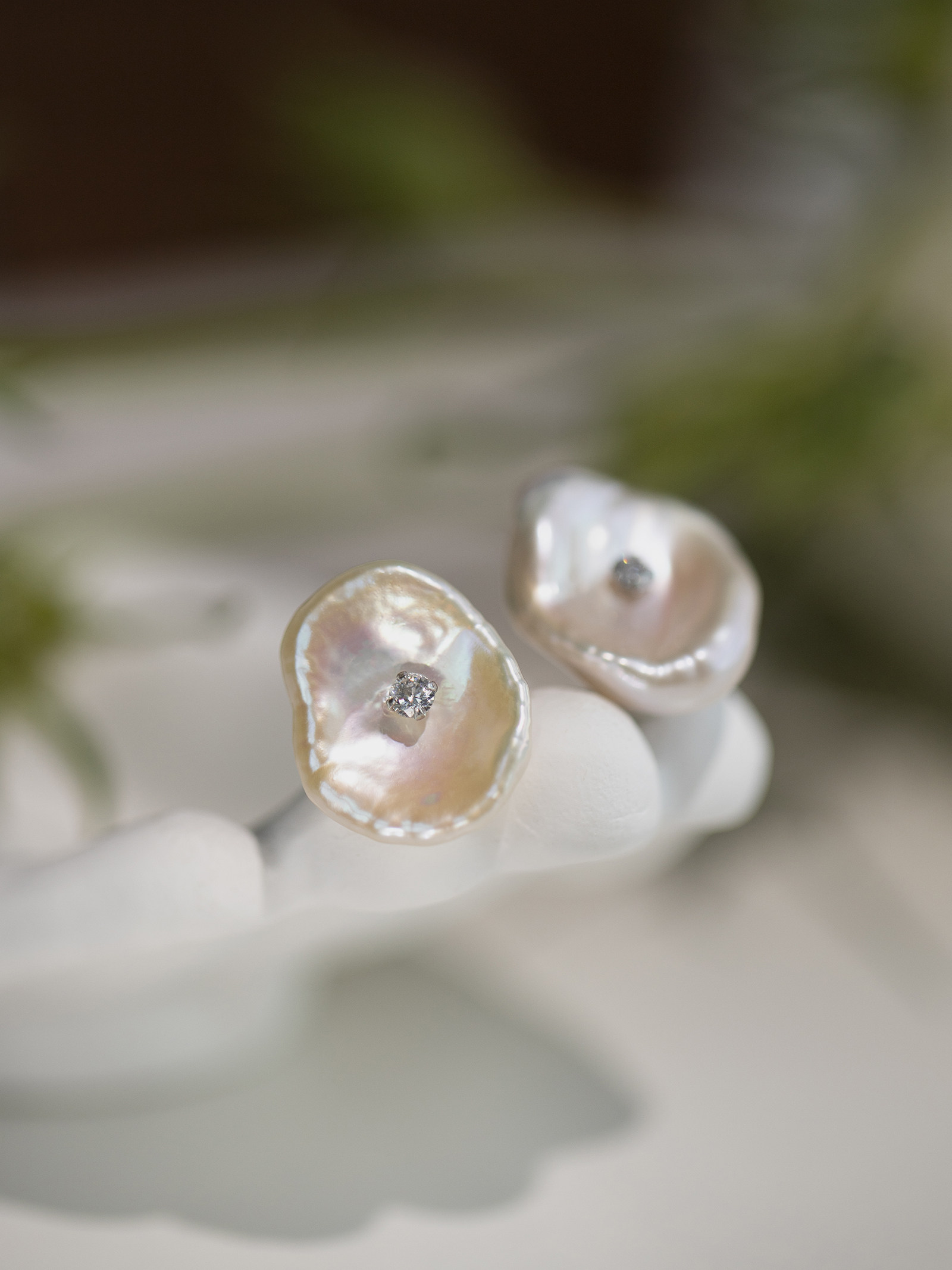 异形花瓣天然珍珠简约小众