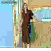 日常价 红袖 夏新款 女装 H型双排扣翻领短西服外套