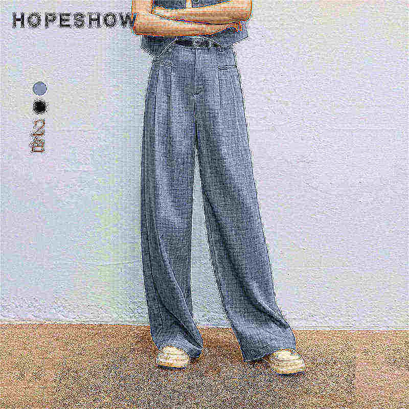 【日常价】红袖秋季新款女装压褶中高腰宽松阔腿长裤,女装/女士精品,休闲裤,淘宝优惠券,粉丝福利购,淘宝优惠卷