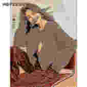 日常价 红袖 冬新款 女装 肌理感正肩单排扣圆领双面呢