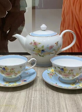 2023新品日单鸣海RAMAGE下午茶骨瓷茶杯茶壶套装点心盘咖啡杯碟