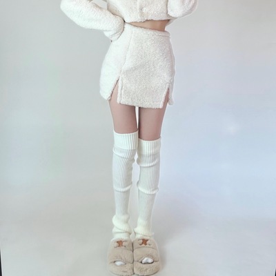 加长版袜套毛线堆堆袜辣妹jk袜子