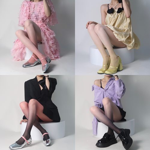 渐变色超薄彩色丝袜辣妹