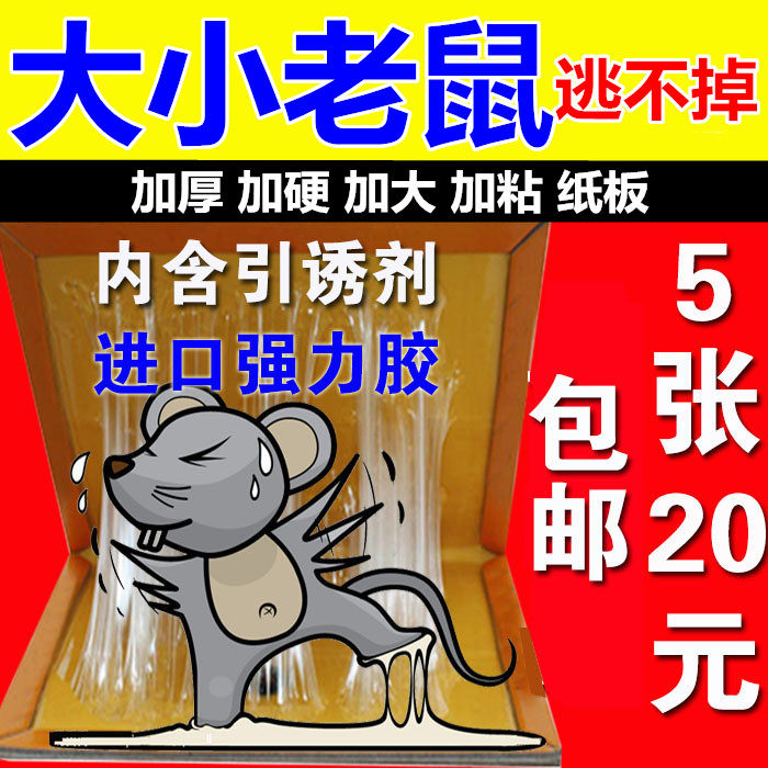 粘鼠贴强力加大老鼠板蟑螂药捕鼠杀虫剂（卫生农药）