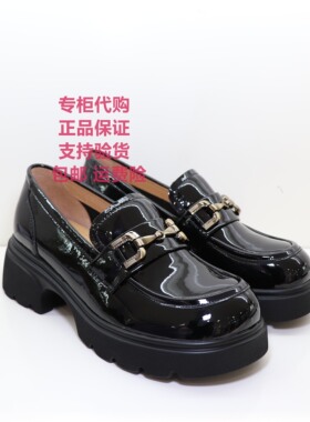 哈森2025年春新款女鞋HL254101厚底舒适休闲鞋乐福鞋英伦风小皮鞋