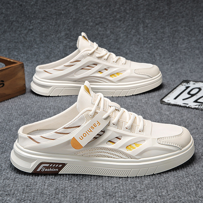 半拖鞋男款夏季外穿一脚蹬开车休闲运动无后跟包头办公室潮鞋春季,流行男鞋,包头拖,淘宝优惠券,粉丝福利购,淘宝优惠卷