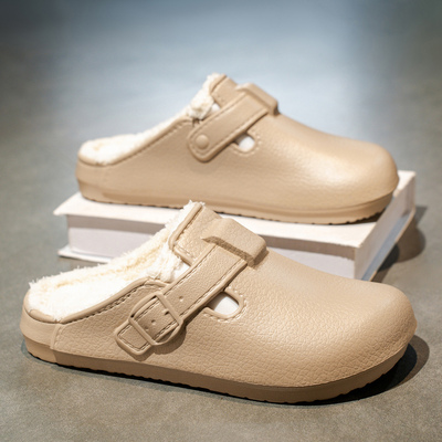 棉拖鞋男2025新款冬季室内家用防滑防水包头拖外穿加绒保暖勃肯鞋