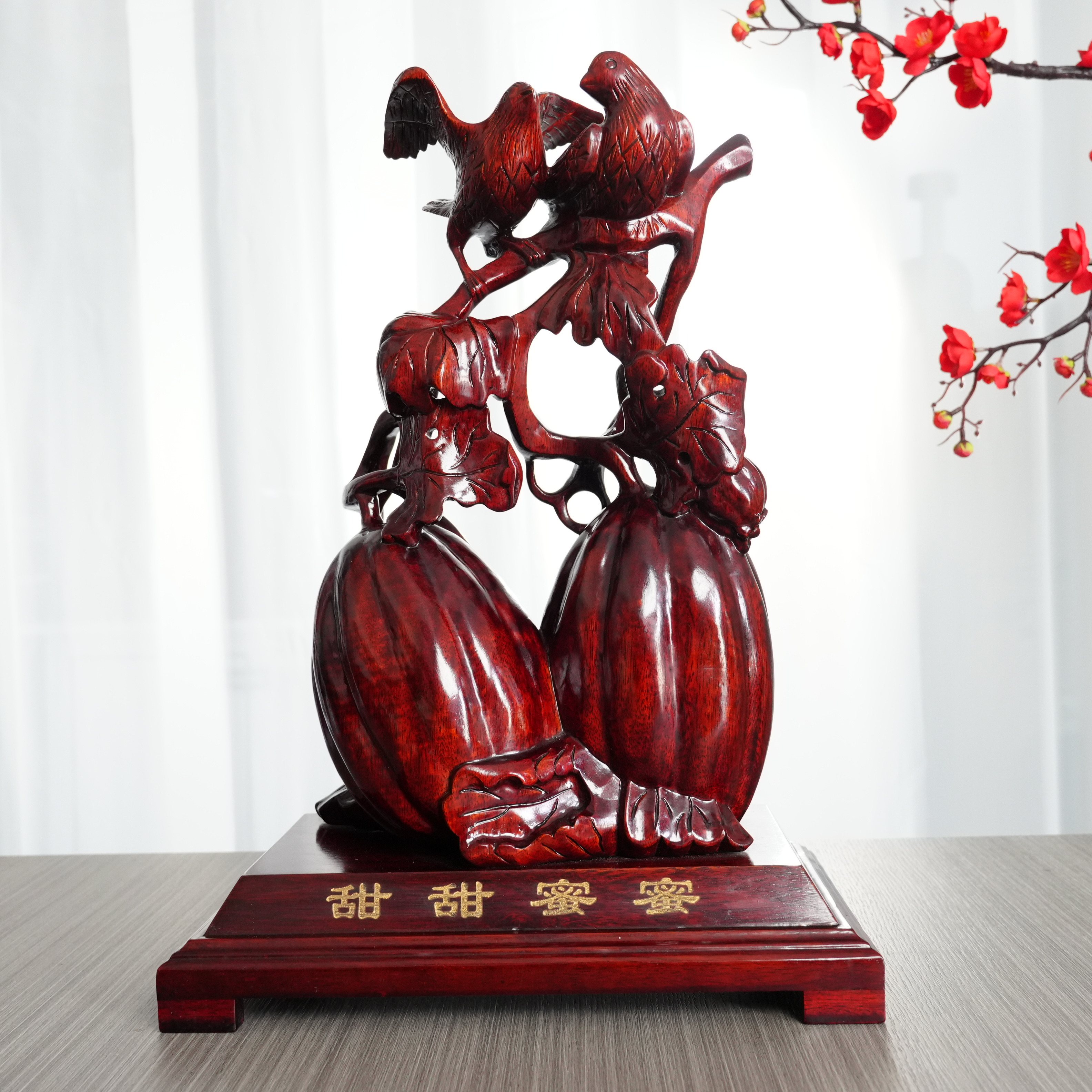 结婚礼物送新人红木双喜临门百年好合婚房装饰定制送闺蜜新婚礼品