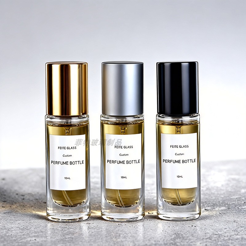 按压高端迷你玻璃空瓶子10ml