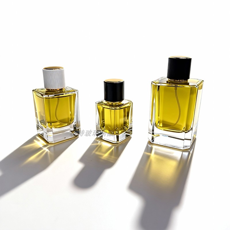 30ml50ml100ml卡口透明玻璃香水瓶方形分装瓶便携装香氛喷雾瓶