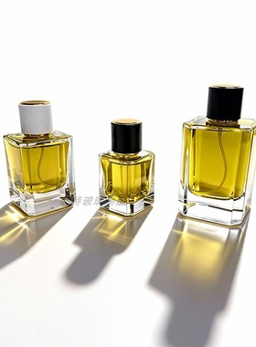 30ml50ml100ml卡口透明玻璃香水瓶方形分装瓶便携装香氛喷雾瓶