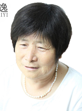 帅逸 女短发奶奶灰白直发 妈妈老年人真人发丝自然透气整顶jiafa