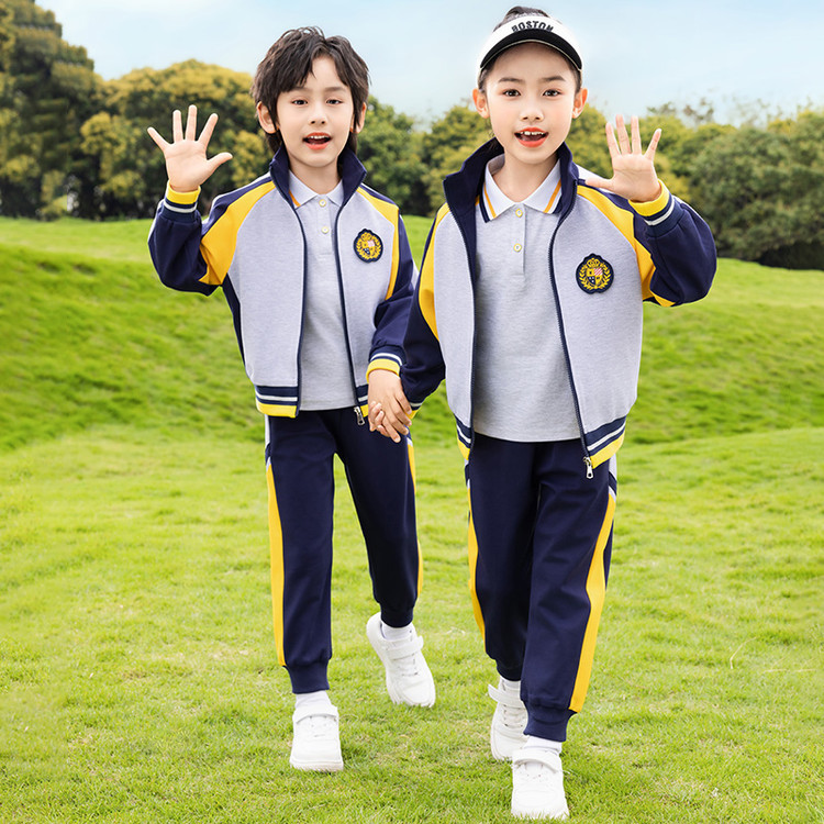 儿童春秋校园服小中学生运动套装图片
