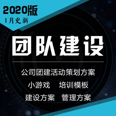 2021团建小游戏团队建设培训模板活动方案策划团队拓展训练文档